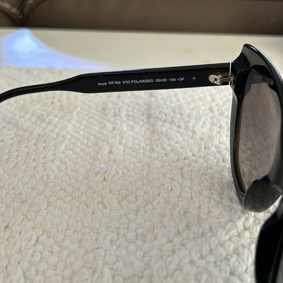 TOM FORD BLACK ANYA CAT EYE SUNGLASSES TF762 POLARIZED - Picture 3 of 8